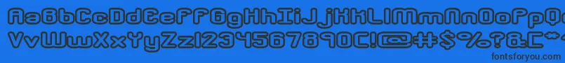 CrackdownO2Brk Font – Black Fonts on Blue Background