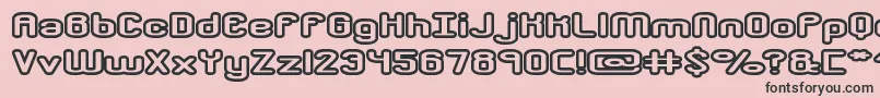 フォントCrackdownO2Brk – ピンクの背景に黒い文字