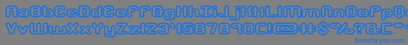 CrackdownO2Brk Font – Blue Fonts on Gray Background