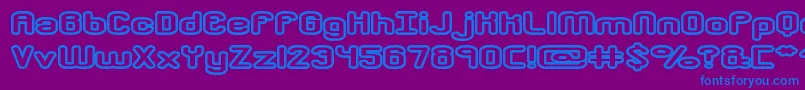 CrackdownO2Brk Font – Blue Fonts on Purple Background