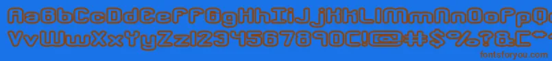 Шрифт CrackdownO2Brk – коричневые шрифты на синем фоне