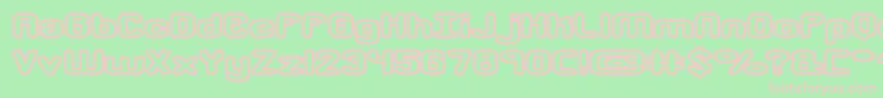 CrackdownO2Brk Font – Pink Fonts on Green Background