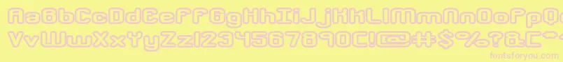 CrackdownO2Brk Font – Pink Fonts on Yellow Background