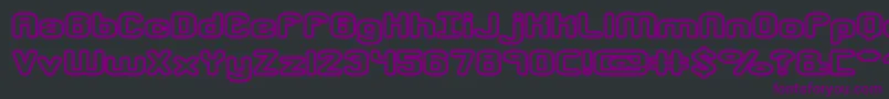 CrackdownO2Brk Font – Purple Fonts on Black Background