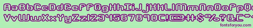 CrackdownO2Brk Font – Purple Fonts on Green Background