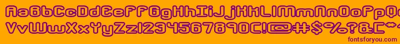 CrackdownO2Brk Font – Purple Fonts on Orange Background