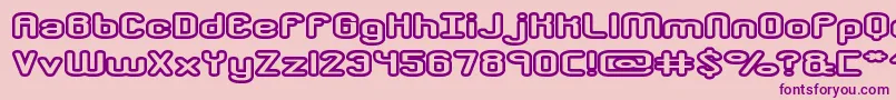 CrackdownO2Brk Font – Purple Fonts on Pink Background