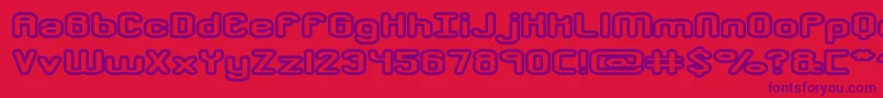 CrackdownO2Brk Font – Purple Fonts on Red Background