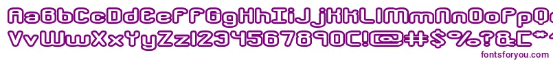 CrackdownO2Brk Font – Purple Fonts on White Background