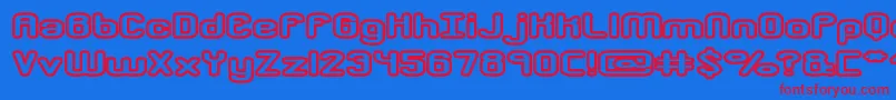 CrackdownO2Brk Font – Red Fonts on Blue Background