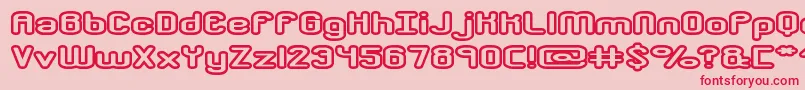 CrackdownO2Brk Font – Red Fonts on Pink Background