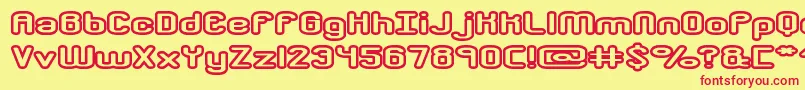 CrackdownO2Brk Font – Red Fonts on Yellow Background