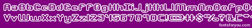 CrackdownO2Brk Font – White Fonts on Purple Background