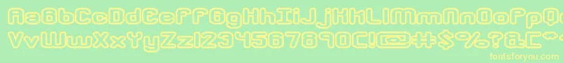 CrackdownO2Brk Font – Yellow Fonts on Green Background