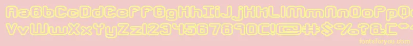 CrackdownO2Brk Font – Yellow Fonts on Pink Background