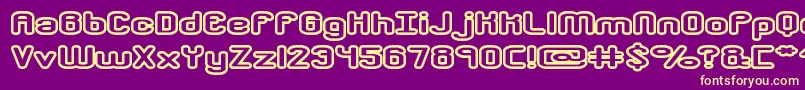 CrackdownO2Brk Font – Yellow Fonts on Purple Background