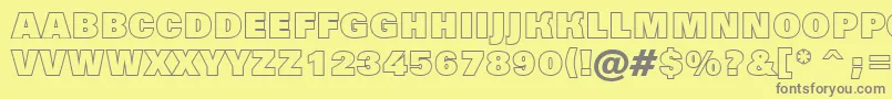 フォントGrotic8 – 黄色の背景に灰色の文字