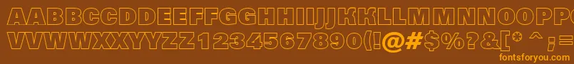 Grotic8 Font – Orange Fonts on Brown Background