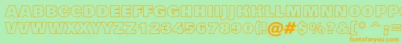 Grotic8 Font – Orange Fonts on Green Background