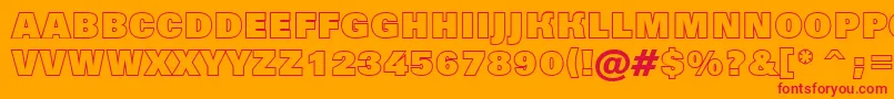 Grotic8 Font – Red Fonts on Orange Background