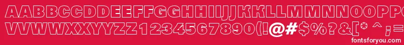 Grotic8 Font – White Fonts on Red Background