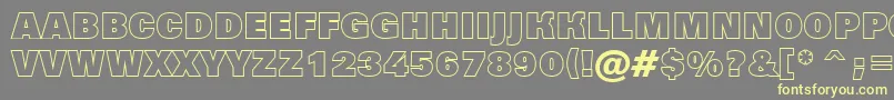 Grotic8 Font – Yellow Fonts on Gray Background