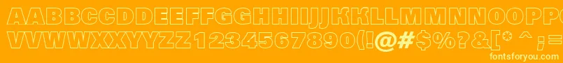 Grotic8 Font – Yellow Fonts on Orange Background