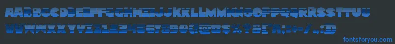Zounderkitegrad Font – Blue Fonts on Black Background