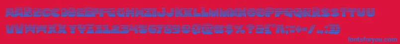 Шрифт Zounderkitegrad – синие шрифты на красном фоне