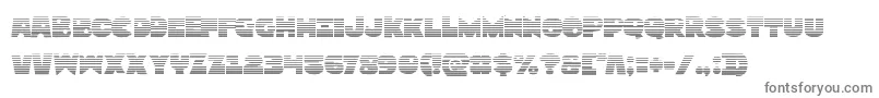 フォントZounderkitegrad – 白い背景に灰色の文字