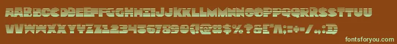 Zounderkitegrad Font – Green Fonts on Brown Background
