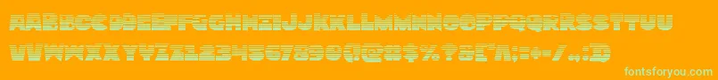 Zounderkitegrad Font – Green Fonts on Orange Background