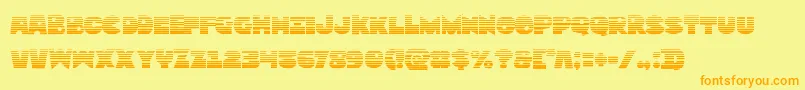 Zounderkitegrad Font – Orange Fonts on Yellow Background