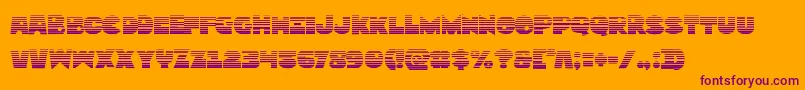 Zounderkitegrad Font – Purple Fonts on Orange Background