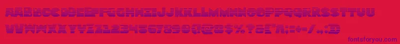 Zounderkitegrad Font – Purple Fonts on Red Background