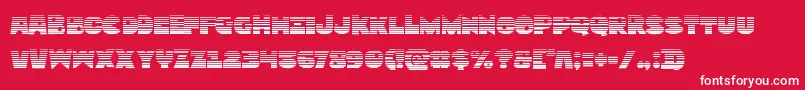 Шрифт Zounderkitegrad – белые шрифты на красном фоне