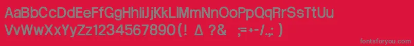 Arctik3.5 Font – Gray Fonts on Red Background