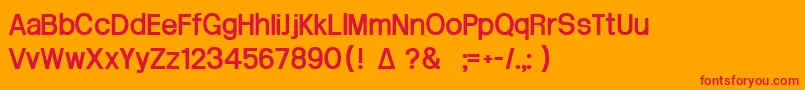 フォントArctik3.5 – オレンジの背景に赤い文字