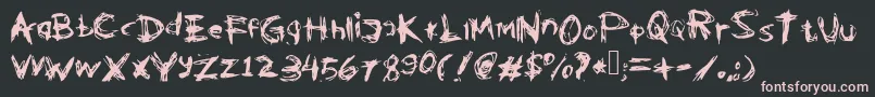 Kleptooperagrunge Font – Pink Fonts on Black Background
