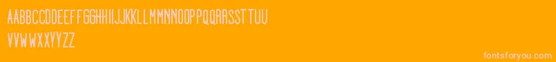 フォントDooodleistabold – オレンジの背景にピンクのフォント