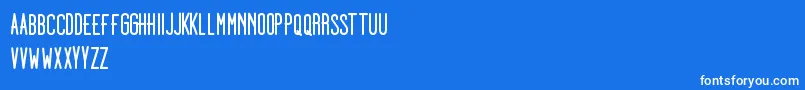 Dooodleistabold-Schriftart – Weiße Schriften auf blauem Hintergrund