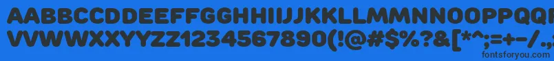 RoundsBlack Font – Black Fonts on Blue Background