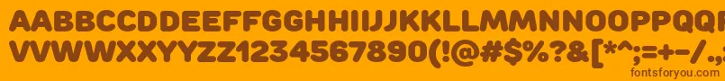 Fonte RoundsBlack – fontes marrons em um fundo laranja