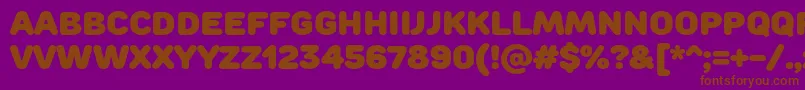 RoundsBlack Font – Brown Fonts on Purple Background