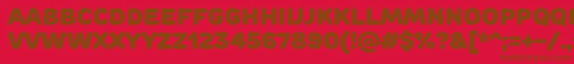 Fonte RoundsBlack – fontes marrons em um fundo vermelho