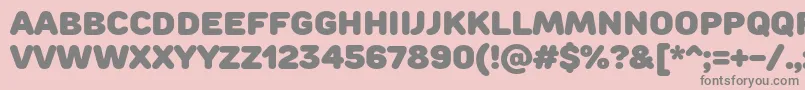 RoundsBlack Font – Gray Fonts on Pink Background