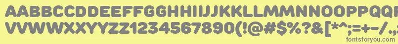 フォントRoundsBlack – 黄色の背景に灰色の文字