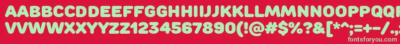 RoundsBlack Font – Green Fonts on Red Background