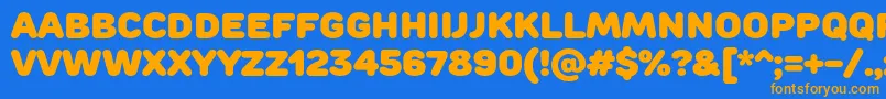 Шрифт RoundsBlack – оранжевые шрифты на синем фоне