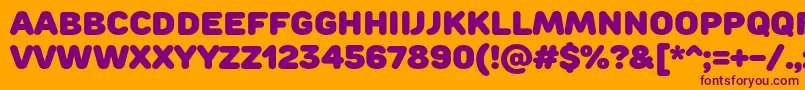 RoundsBlack Font – Purple Fonts on Orange Background